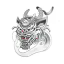 Oni samurai tattoo design idea