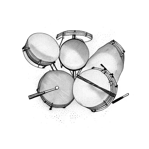drums or drumsticks tattoo design idea