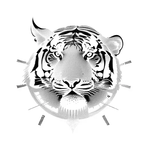 Tiger and raven: The tiger and raven can be depicted in a yin-yang formation, with the tiger representing strength, powe tattoo design idea