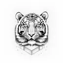 Tiger with virgo 1998 tattoo design idea