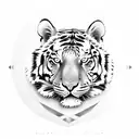 Tiger with virgo 1998 tattoo design idea