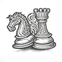 king chess piece tattoo design idea