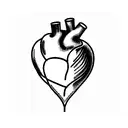 anatomic Heart tattoo design idea