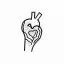 anatomic Heart tattoo design idea