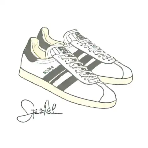 an adidas gazelle sneaker tattoo design idea