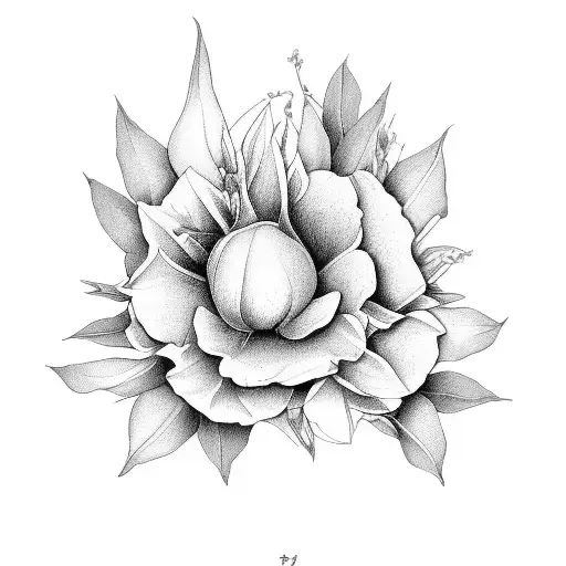 December birth flower, June birth flower, April birth flower, December birth flower tattoo design idea