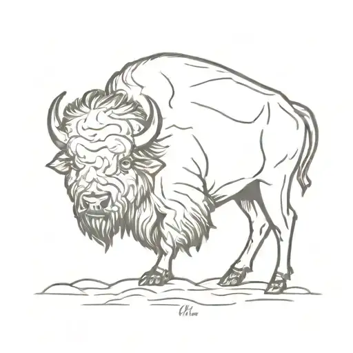 buffalo with Go One More in the middle and Personal Excellence is the Ultimate Rebellion written around it tattoo design idea