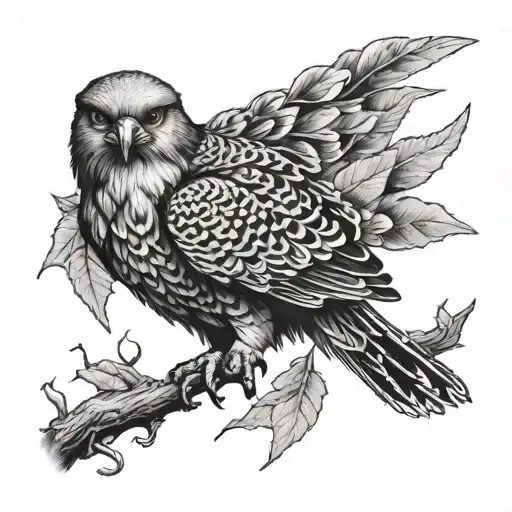 goshawk tattoo design idea