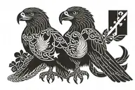 goshawk Azores flag tattoo design idea