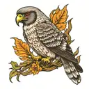 goshawk tattoo design idea