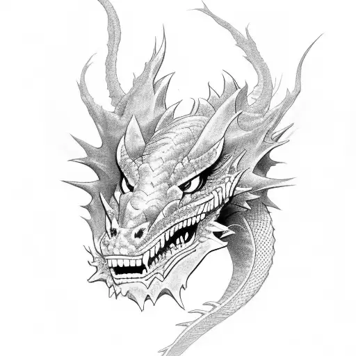 ouroboro estilo dragon tattoo design idea