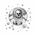 Astronaut without gravity tattoo design idea