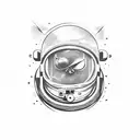 Astronaut without gravity tattoo design idea