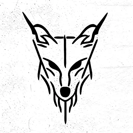 witcher wolf school one line tattoo design idea