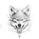 witcher wolf school line art tattoo design idea