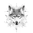 witcher wolf school line art tattoo design idea