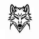 witcher wolf school one line tattoo design idea