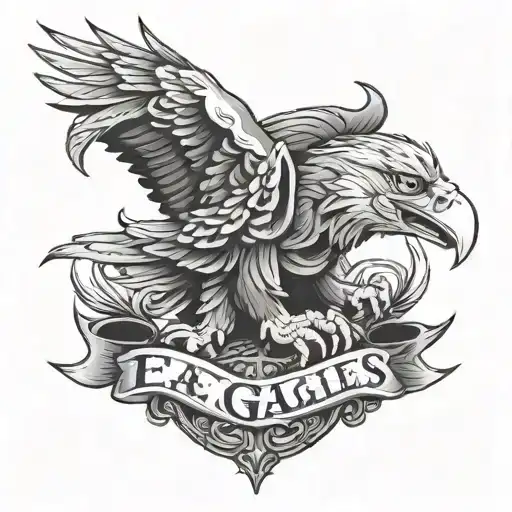 the eagles band tattoo design idea