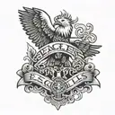 the eagles band tattoo design idea