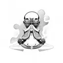 bio mechanical Jesus tattoo design idea