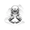 bio mechanical Jesus tattoo design idea