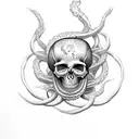 ciclops skull tentacles tattoo design idea