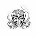 ciclops skull tentacles tattoo design idea