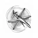 antique airplane tattoo design idea