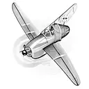 antique airplane tattoo design idea