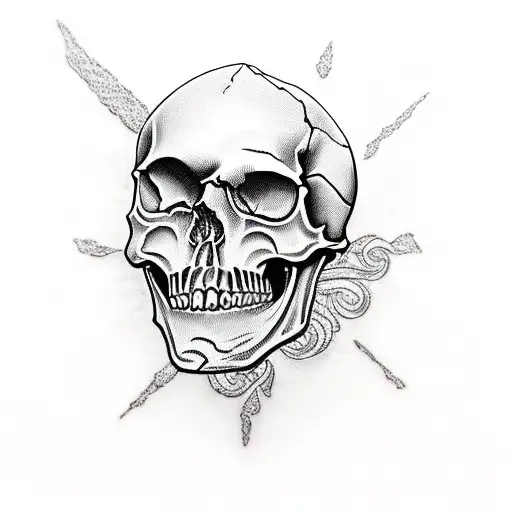 Skull tattoo design idea