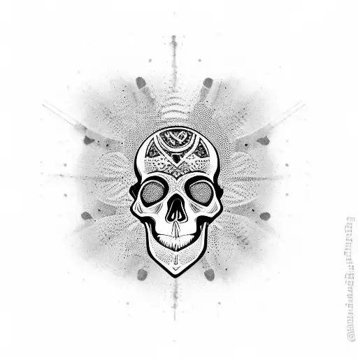 Skull tattoo design idea