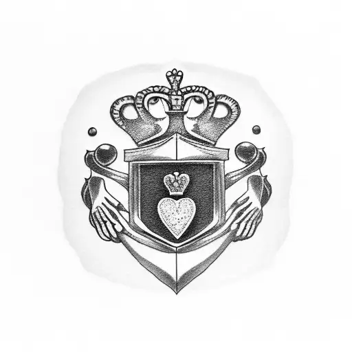 Claddagh ring tattoo design idea