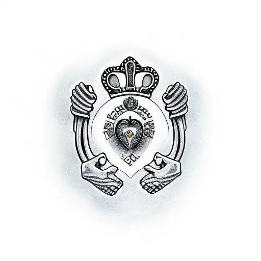 Claddagh ring tattoo design idea