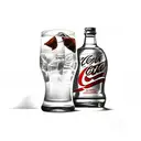 rum and coke cola bottle couple tattoo design idea