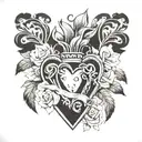 sacred heart tattoo tattoo design idea