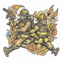 firefighter tattoo design idea