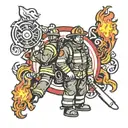 firefighter tattoo design idea