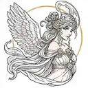 athena greek goddess tattoo design idea