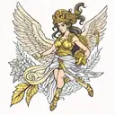 athena greek goddess tattoo design idea