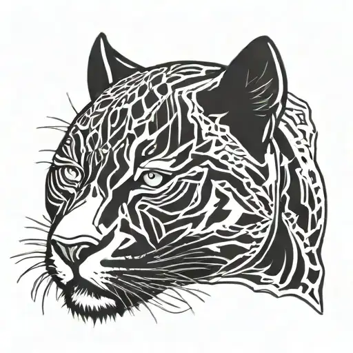 black panther head tattoo tattoo design idea