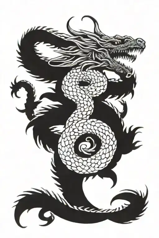 jormungandr and the mind & the difference tattoo design idea