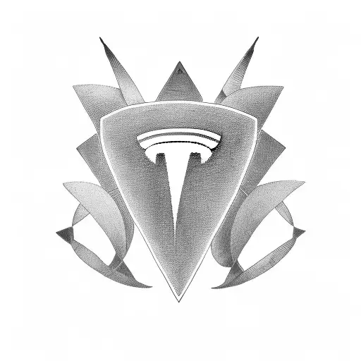 Tesla coils tattoo design idea
