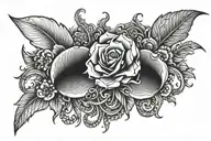 vaginal tatoo representing two sides tattoo design idea