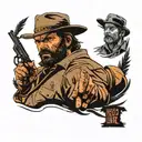 red dead redemption 2 Arthur Morgan death scene tattoo design idea