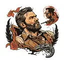 red dead redemption 2 Arthur Morgan death scene tattoo design idea