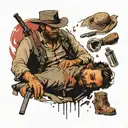 red dead redemption 2 Arthur Morgan death scene tattoo design idea