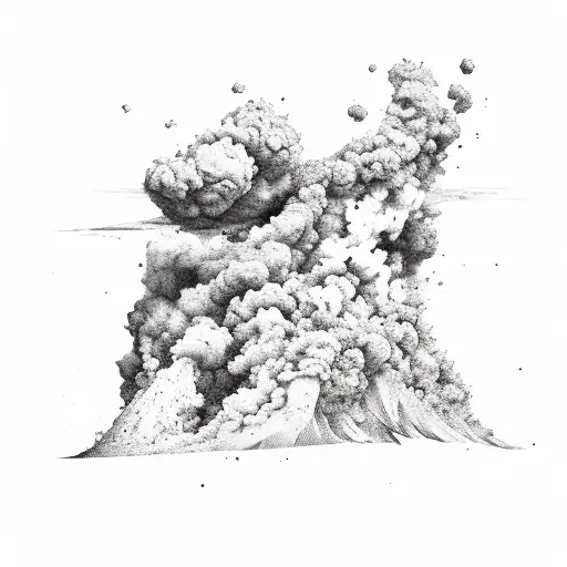 Italian, sea, volcano ash tattoo design idea