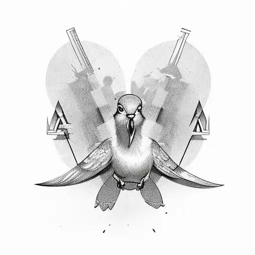 Italian, fore arm, minimal, dove tattoo design idea