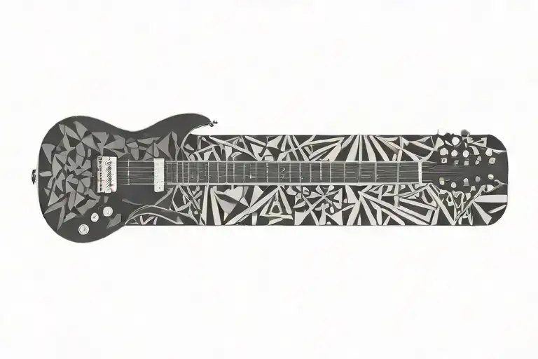 guitar tattoo design idea
