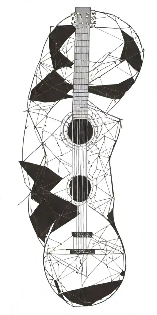 guitar tattoo design idea